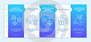 Technology characteristics onboarding vector template