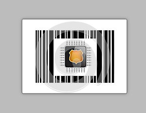 Technology chip upc or barcode photo