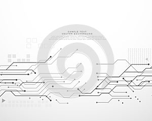 Technology circuit board background with dynamic lines