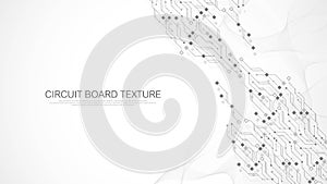 Technology circuit board texture background. Abstract circuit board banner wallpaper. Digital data industry. Engineering
