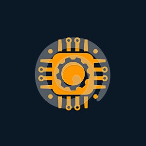 Technology, circuit board vector icon