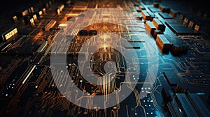 technology circuitry evolution abstract