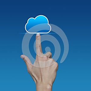 Technology cloud computing concept