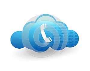 Technology cloud computing. illustration