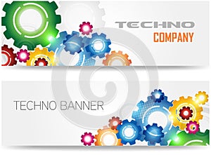 Technology Colorful Gears Banner