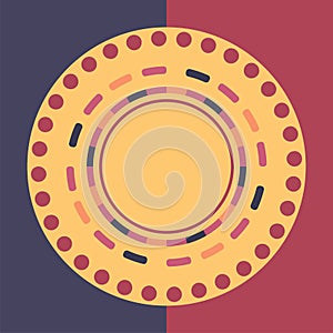 Technology colorful round background. Abstract digital illustration. Connection concept. Electronic round design. Modern abstracti