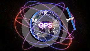 Technology communication GPS,standard generic term for satellite navigation systems,gps technology,3d rendering