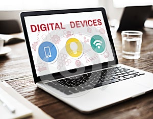 Technology Communication Icons Symbols Concept