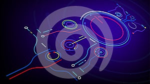 Technology computer circuit background