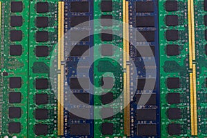 Technology computer component background RAM with copyspace