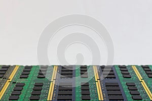Technology computer component RAM background with copyspace and