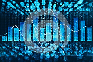 Technology, computing and statistics concept