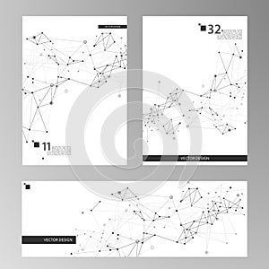 Technology connect texture background. Abstract circuit wallpaper. Digital vector illustration. Lines and dots design