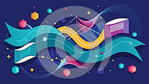 Technology connection background. Abstract wavy lines connection banner. Vector