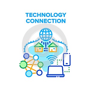 Technology Connection Vector Concept Illustration