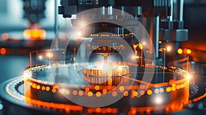 Technology data analytics tools and processes futuristic background, generated ai