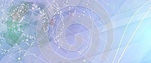 Technology earth map data background, idea of global business solution