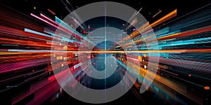 Technology Data Future Digital Connection Network Speed Abstract