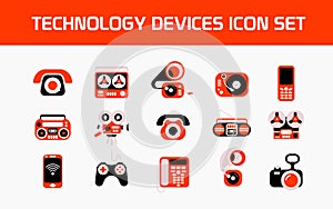 Technology devices icon set 2