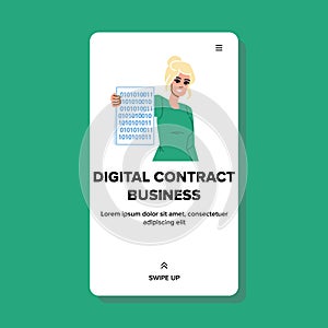 technology digital contract business vector