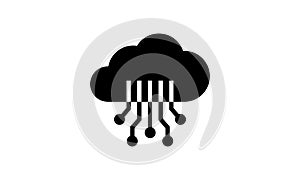 Technology digital system, Data analytic vector icon illustration isolated