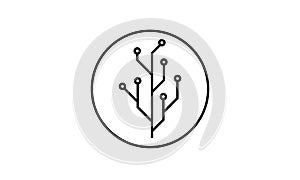 Technology digital system, Data analytic vector icon illustration isolated