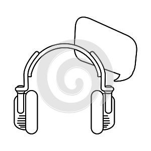 Technology earpod cartoon