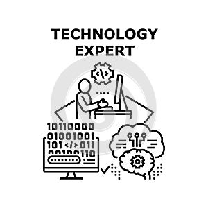 Technology expert icon vector illustration
