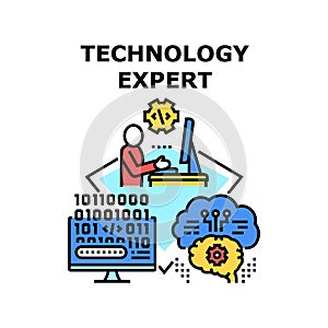Technology expert icon vector illustration