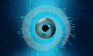 Technology eye. electronic eye futuristic technology background, Illustration business digital technology concept.