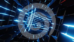 Technology future arrows abstract background. Speed lines motion texture. Panoramic banner. Long exposure