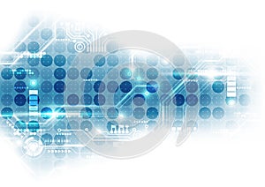 Technology futuristic digital. technology circuit board. technology chipset. abstract background. Vector photo
