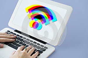 Technology Gadget Application Icons Signs Concept photo