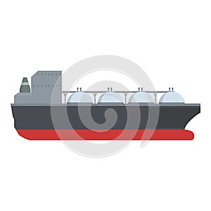 Technology gas carrier icon cartoon vector. Ship marine cargo