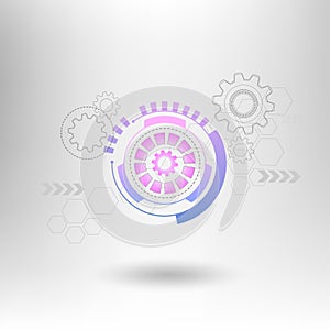 Technology gears background