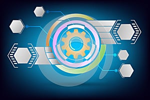 Technology gears background