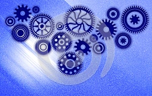 Technology gears cogs background integration. technology banner background. vector illustration.