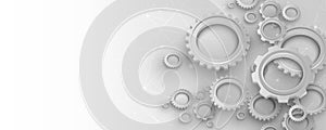 Technology background of gears, cogs and network connection structure elements