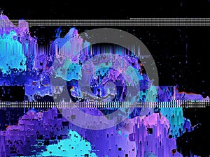 Technology glitch background. Computer screen error.