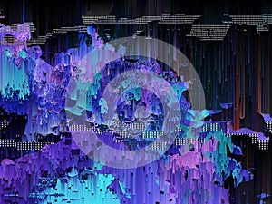 Technology glitch background. Computer screen error.