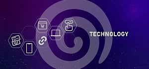 Technology gradients background web header modern tech internet network connection communication future digital design