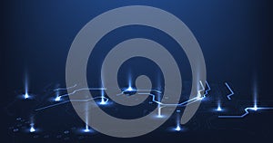 Technology hi-tech connection background concept