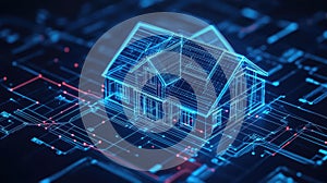 technology high holographic projection of property auction