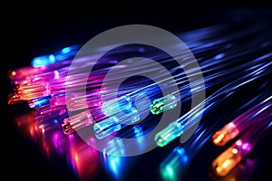 IT technology, high-speed fiber cables used for high-speed broadband internet connections