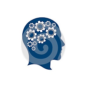 Technology Human Head Logo Icon Design.