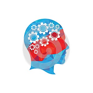 Technology Human Head Logo Icon Design.