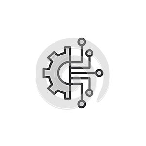 Technology icon in colored version