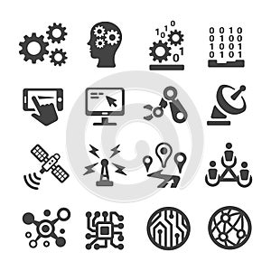 Technology icon set