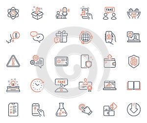 Technology icons set. Included icon as Graph laptop, Puzzle and Cogwheel web elements. For website app. Vector