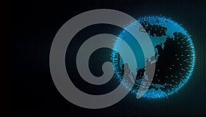 Global network technology image banner